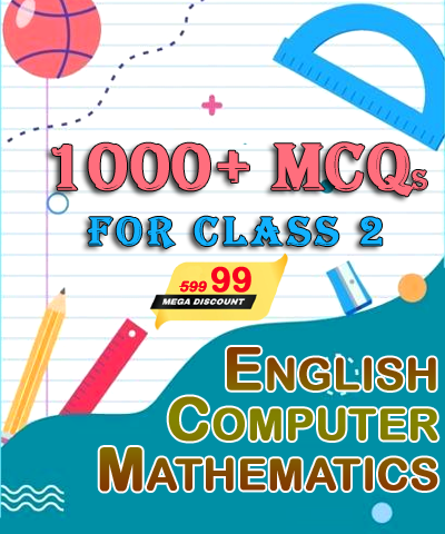 1000+ Math, English & Computer MCQs Practice for Class 2